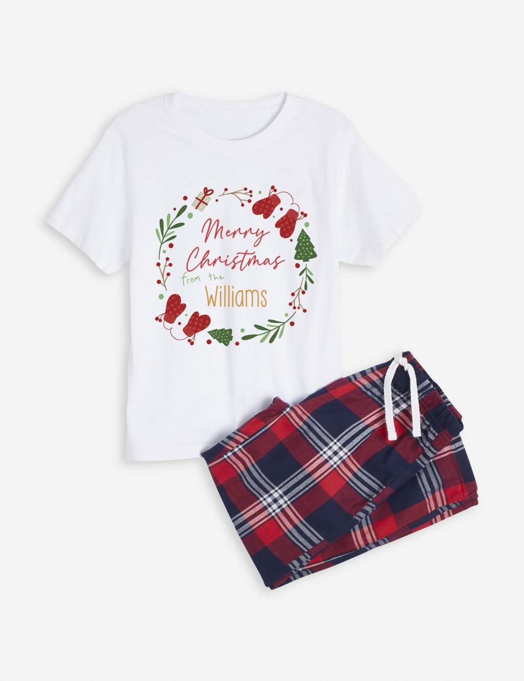 Personalised Wreath Boys Pyjamas 2 of 4