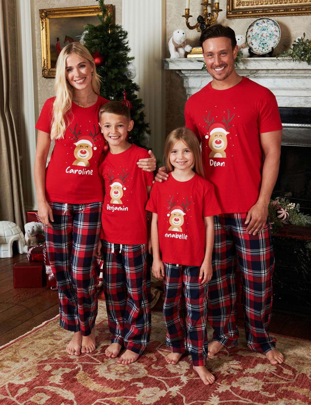 Personalised Reindeer Boys Pyjamas (5-12 Yrs) 3 of 4