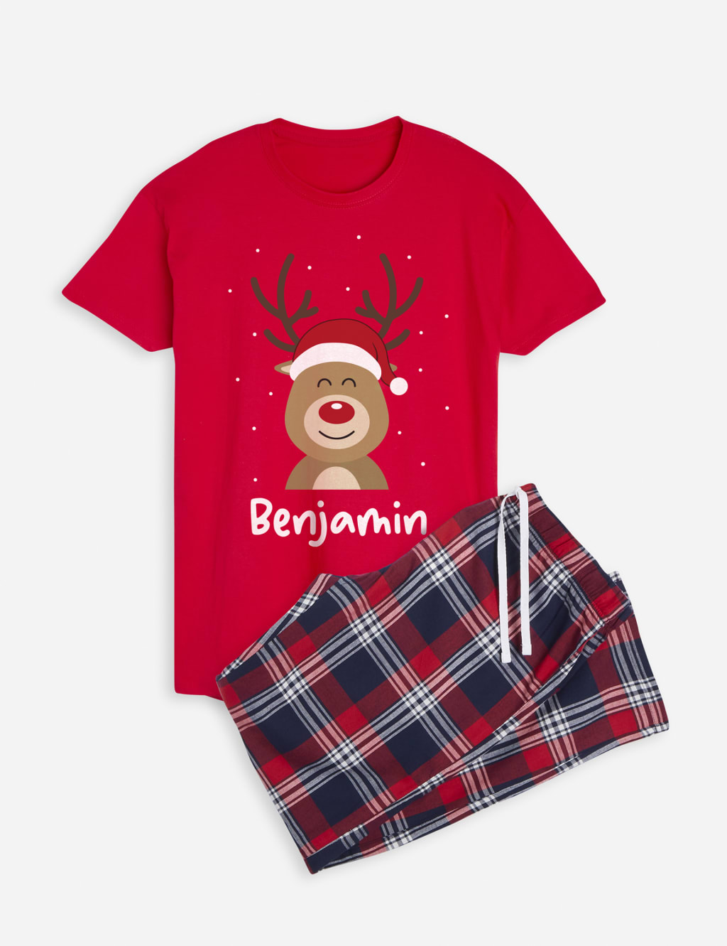 Personalised Reindeer Boys Pyjamas (5-12 Yrs) 2 of 4