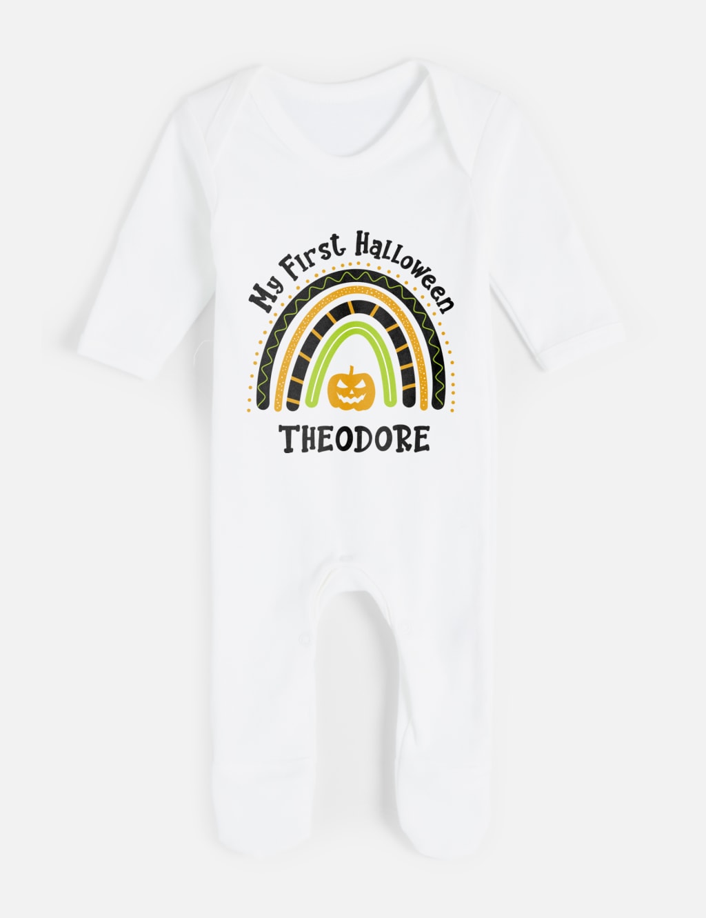 Personalised First Halloween Babygrow (0-12 Mths) 1 of 3