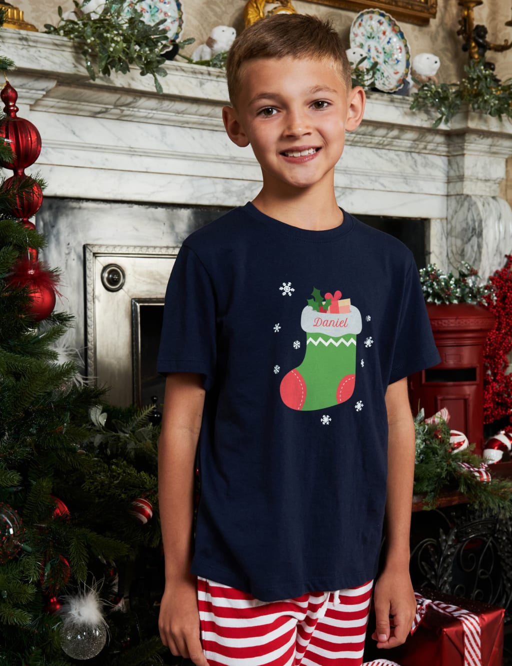 Personalised Stocking Boys Pyjamas 5 12 Yrs Dollymix M S