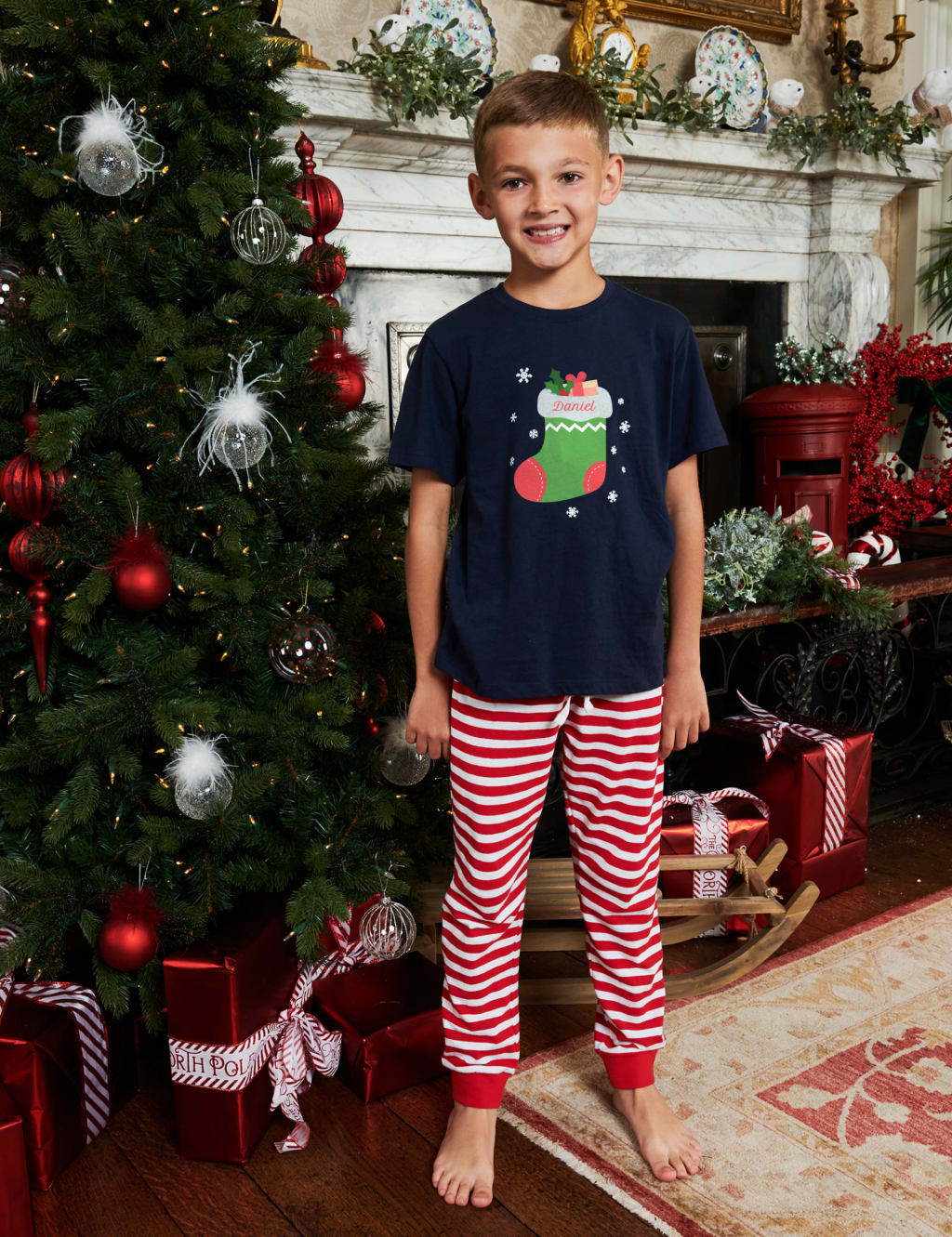 Personalised Stocking Boys Pyjamas (5-12 Yrs) 3 of 4