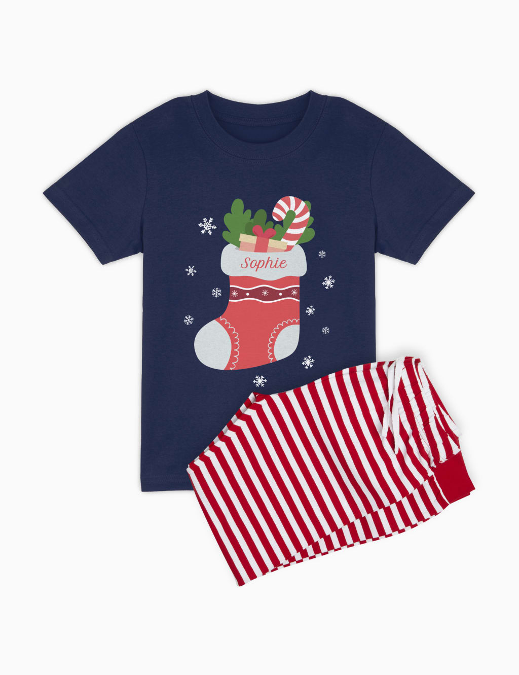 Personalised Christmas Stocking Girls Pyjamas by Dollymix (7-12 Yrs) 2 of 4