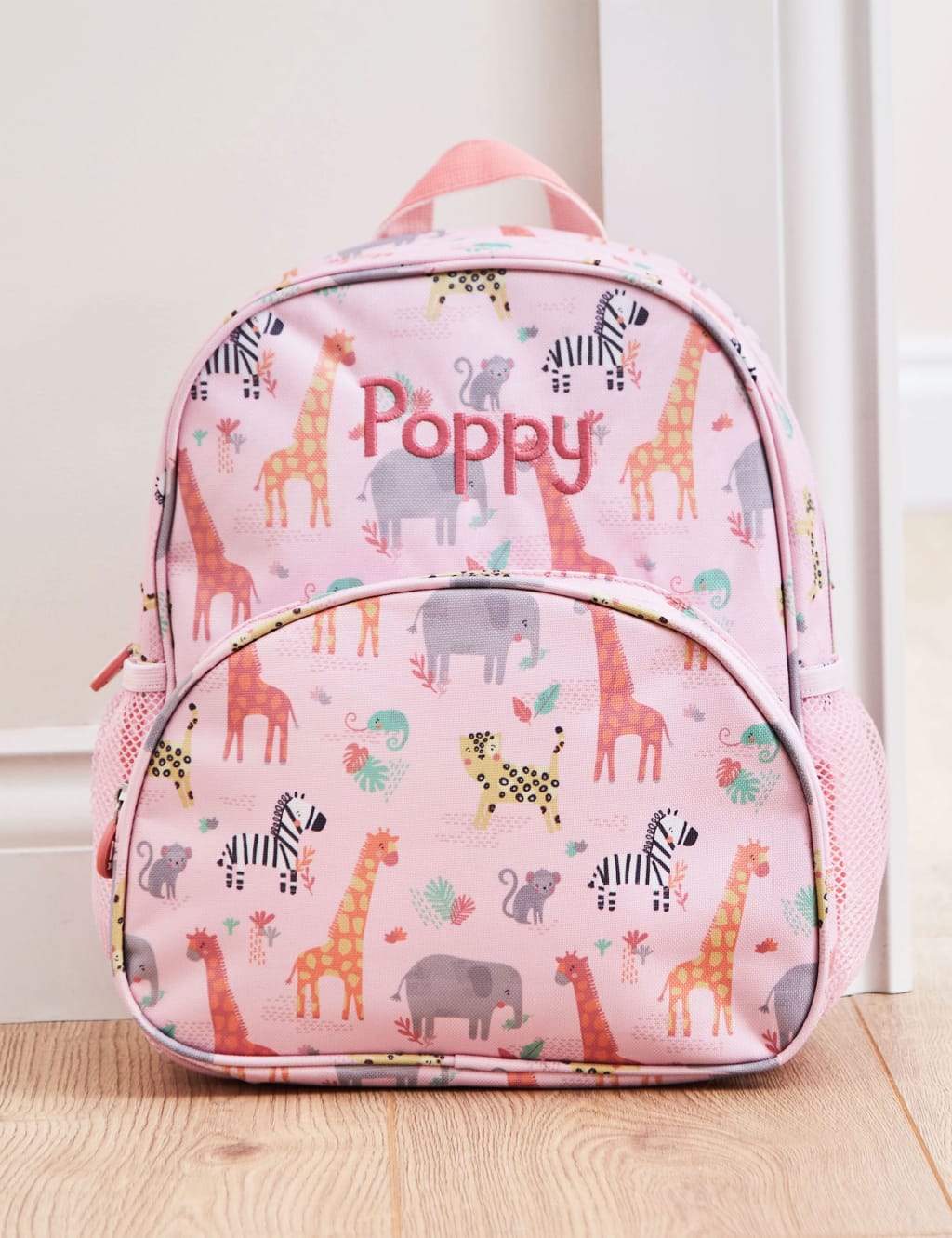 Personalised Pink Safari Medium Backpack My 1st Years M S