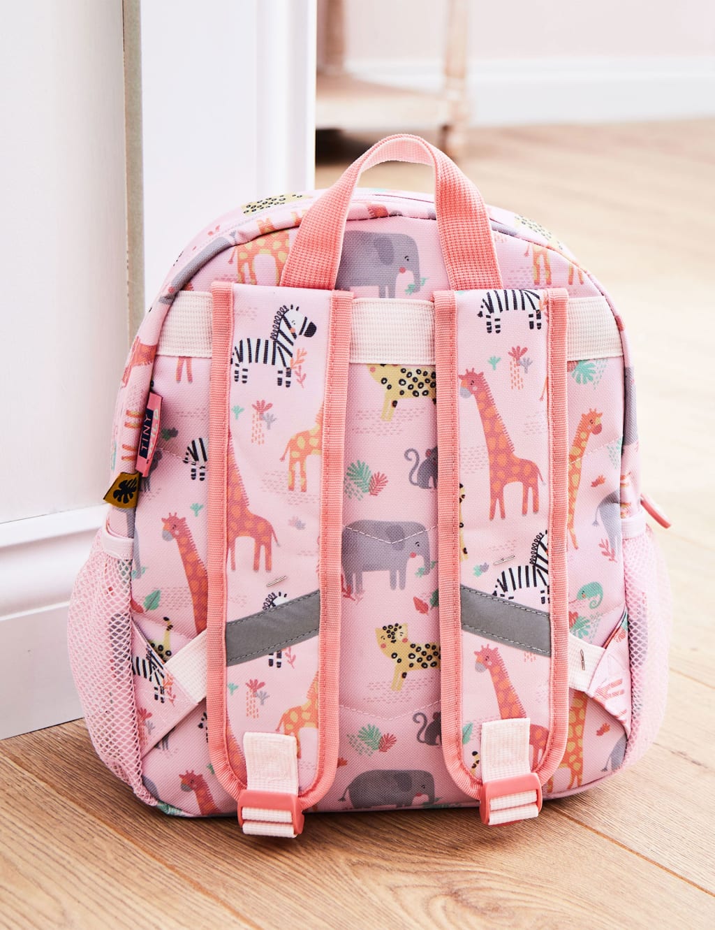 Personalised Pink Safari Medium Backpack My 1st Years M S