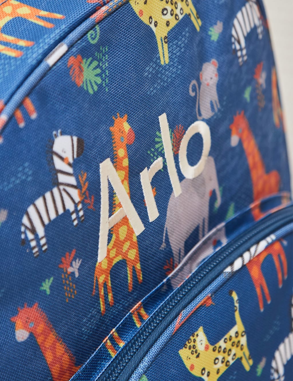 Personalised Navy Safari Medium Backpack 3 of 5
