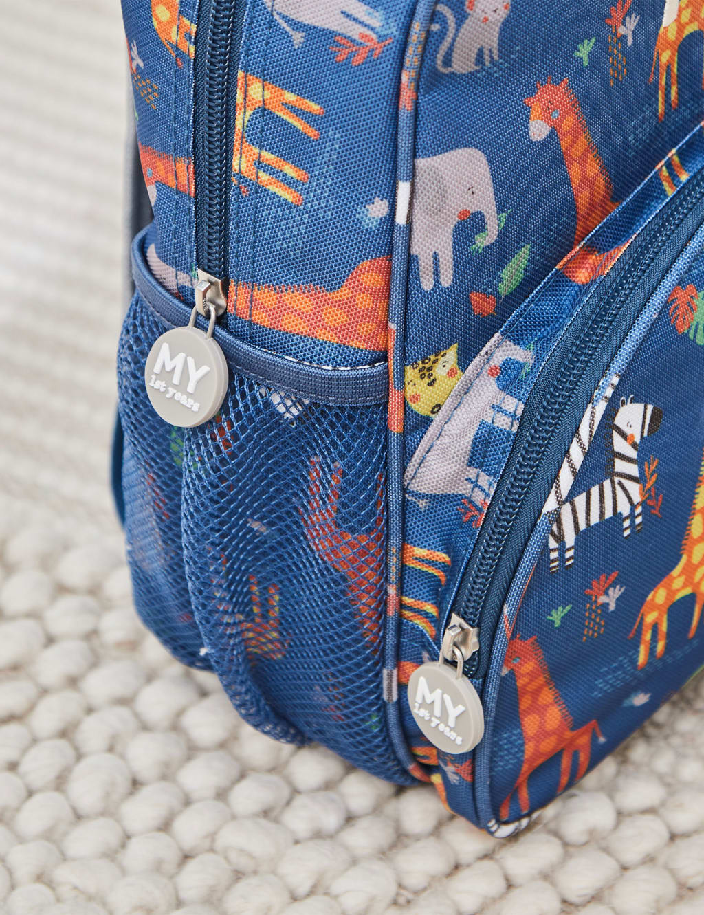 Personalised Navy Safari Medium Backpack 4 of 5