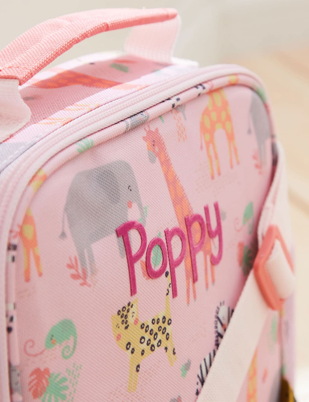 Personalised Pink Safari Lunch Bag 3 of 5