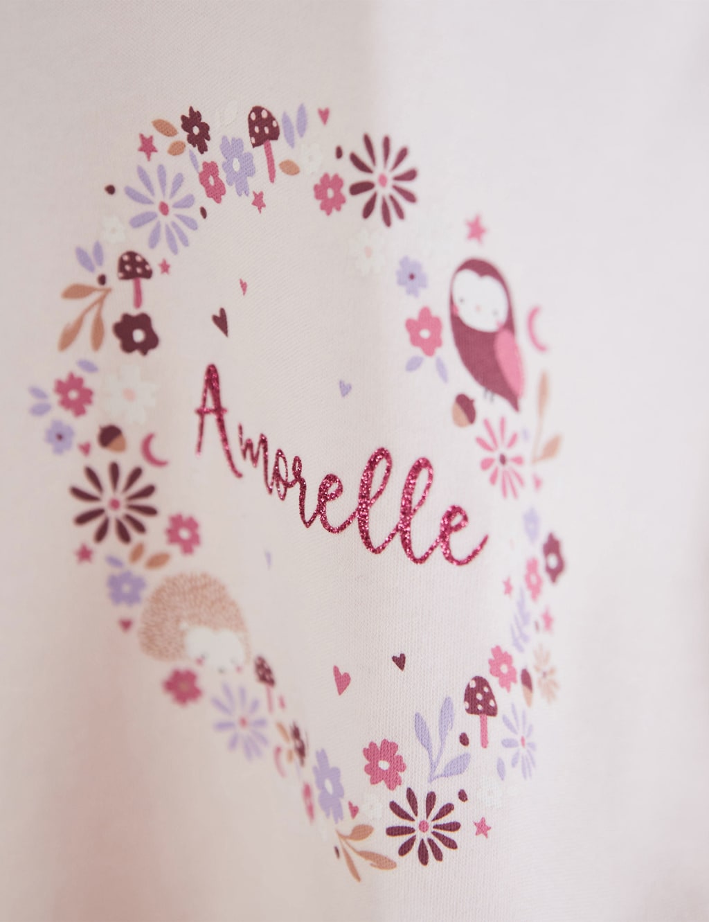 Personalised Pink Floral Frill Pyjama Set (0-6 Yrs) 3 of 5