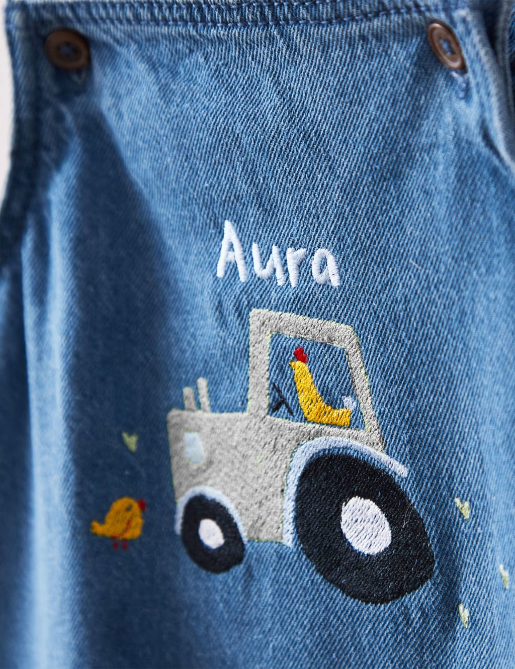 Personalised Farmyard Design Denim Dungarees (6 Mths-5 Yrs) 3 of 5