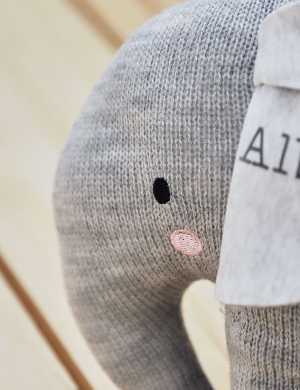 Personalised Knitted Elephant Soft Toy 3 of 4