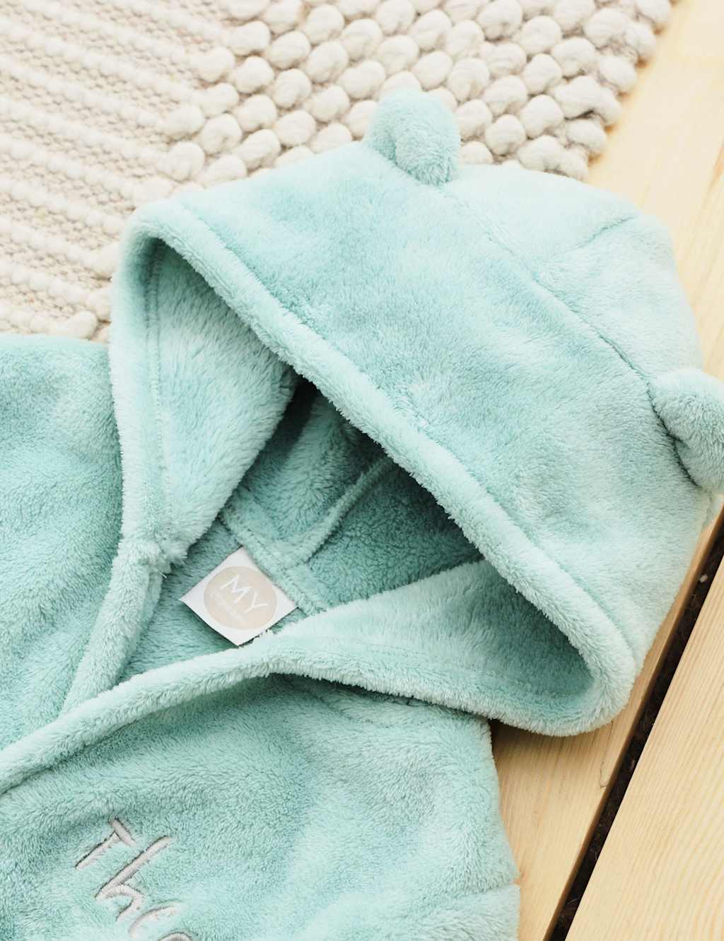 Personalised Hooded Fleece Robe (0-7 Yrs) 3 of 3