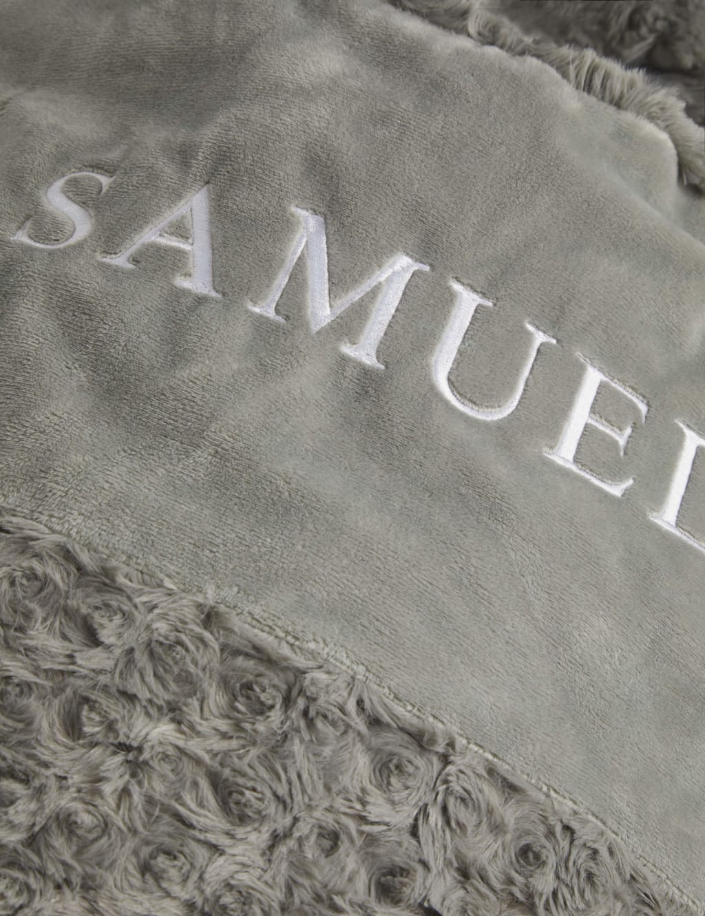 Personalised Name Grey Plush Santa Sack by Dollymix 3 of 3