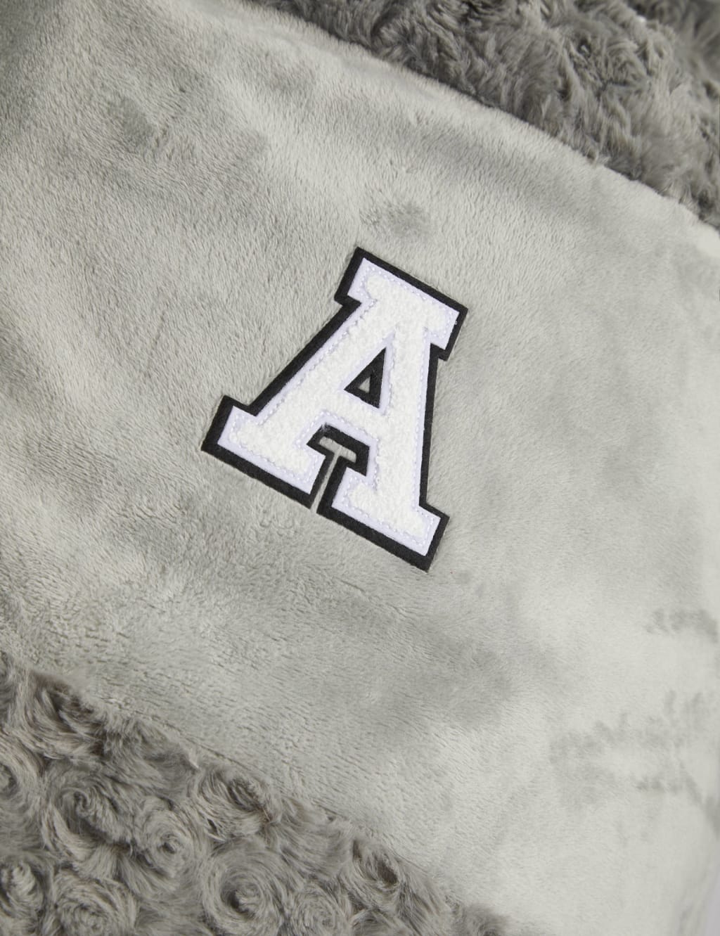 Personalised Letter Grey Plush Santa Sack by Alphabet 3 of 3