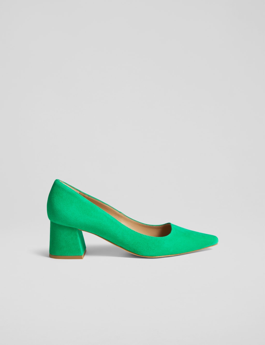 Suede Block Heel Pointed Court Shoes LK BENNETT M S