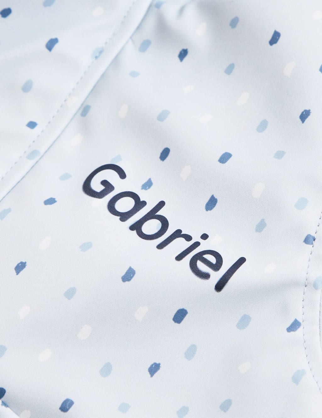 Personalised Blue Spot Print Raincoat 3 of 6