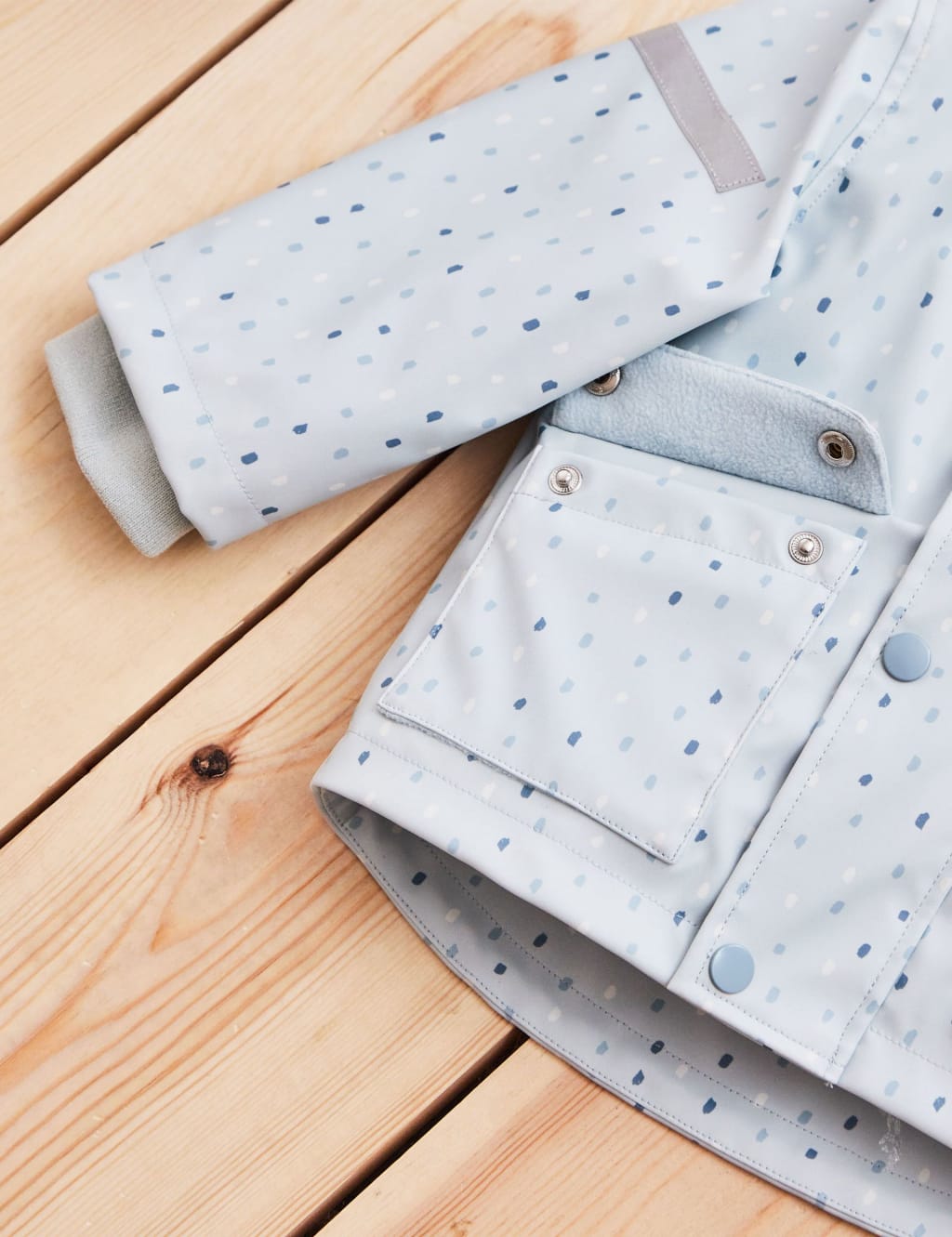 Personalised Blue Spot Print Raincoat 5 of 6