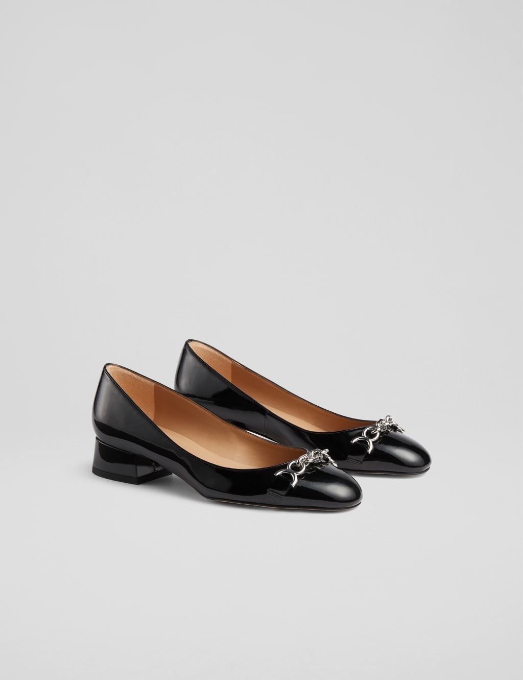 Leather Patent Block Heel Pumps 2 of 4
