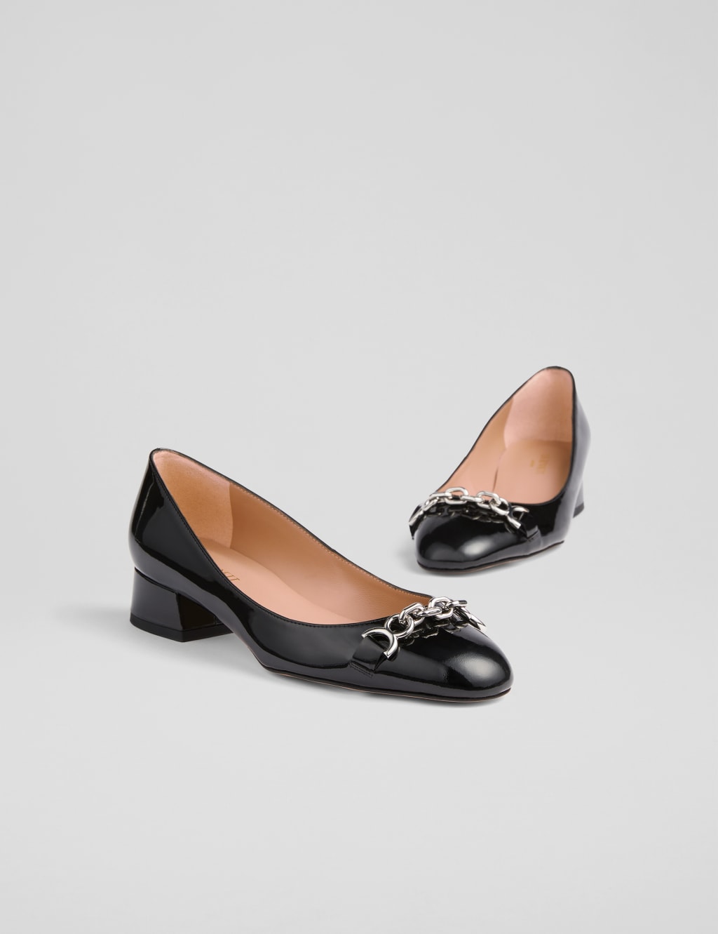 Leather Patent Block Heel Pumps 4 of 4