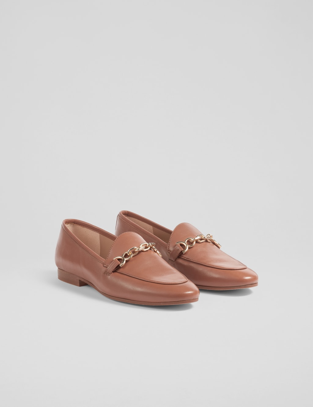 Leather Chain Detail Flat Loafers 4 of 4