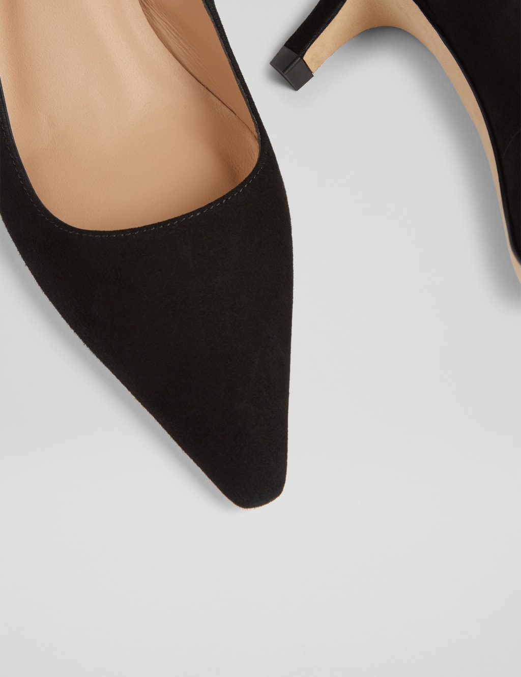 Suede Kitten Heel Pointed Court Shoes 2 of 4
