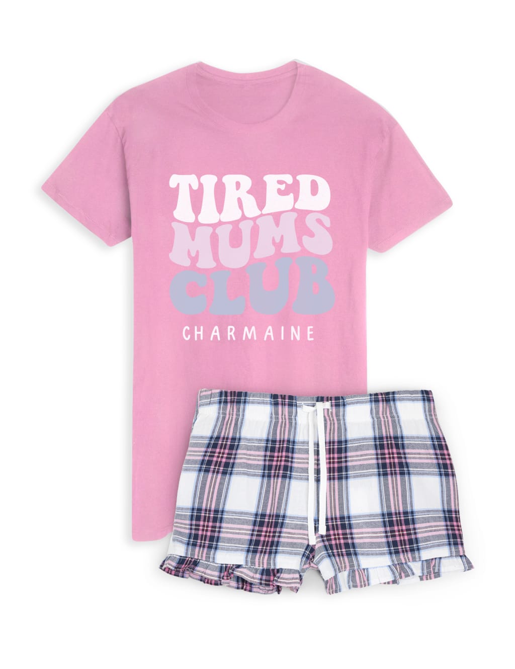 Personalised Tired Mums Club Pyjamas Dollymix M S