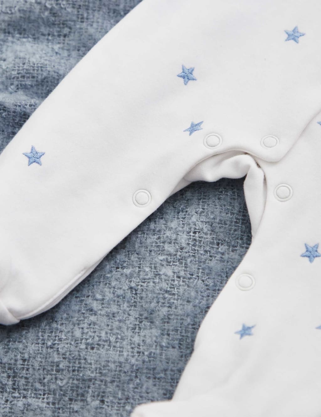 Personalised Born in 2024 Blue Star Design Sleepsuit (0-1 Yrs) 3 of 4