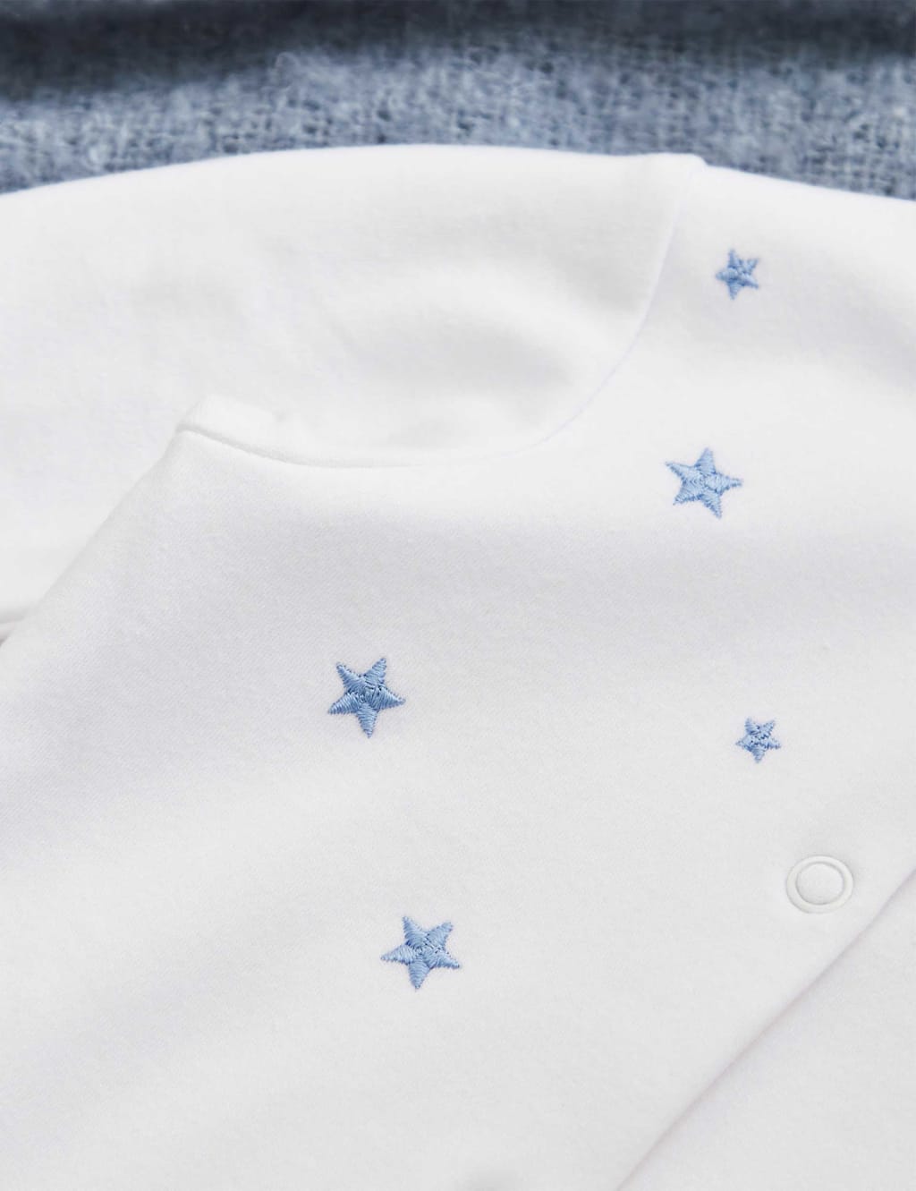 Personalised Born in 2024 Blue Star Design Sleepsuit (0-1 Yrs) 4 of 4