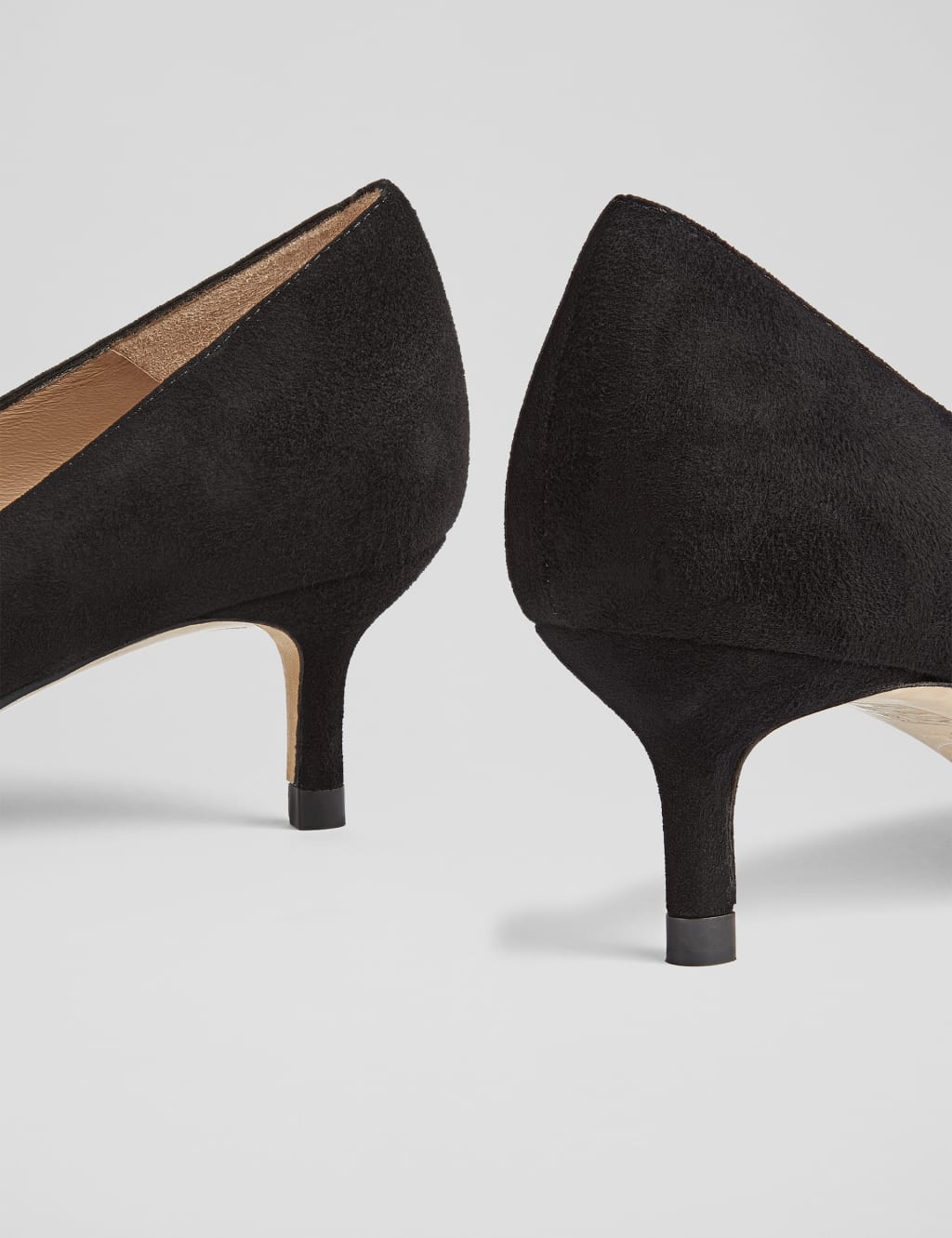 Suede Kitten Heel Pointed Court Shoes 3 of 4