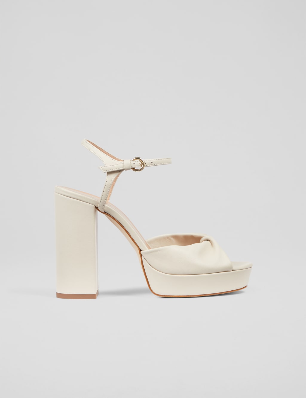 Leather Block Heel Platform Sandals 1 of 4