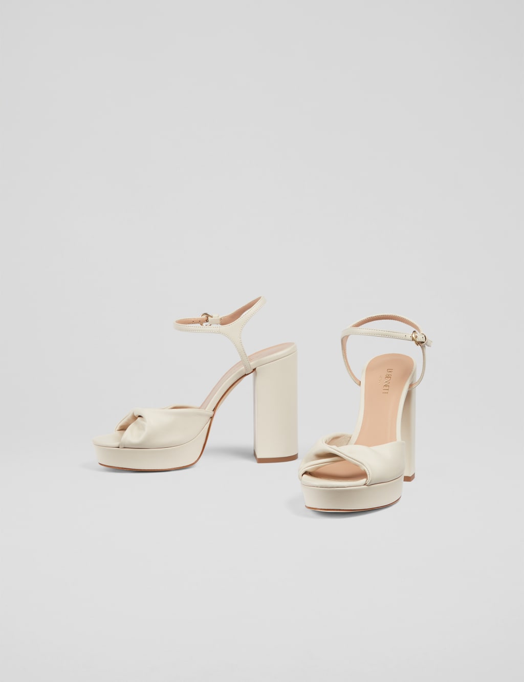 Leather Block Heel Platform Sandals 3 of 4