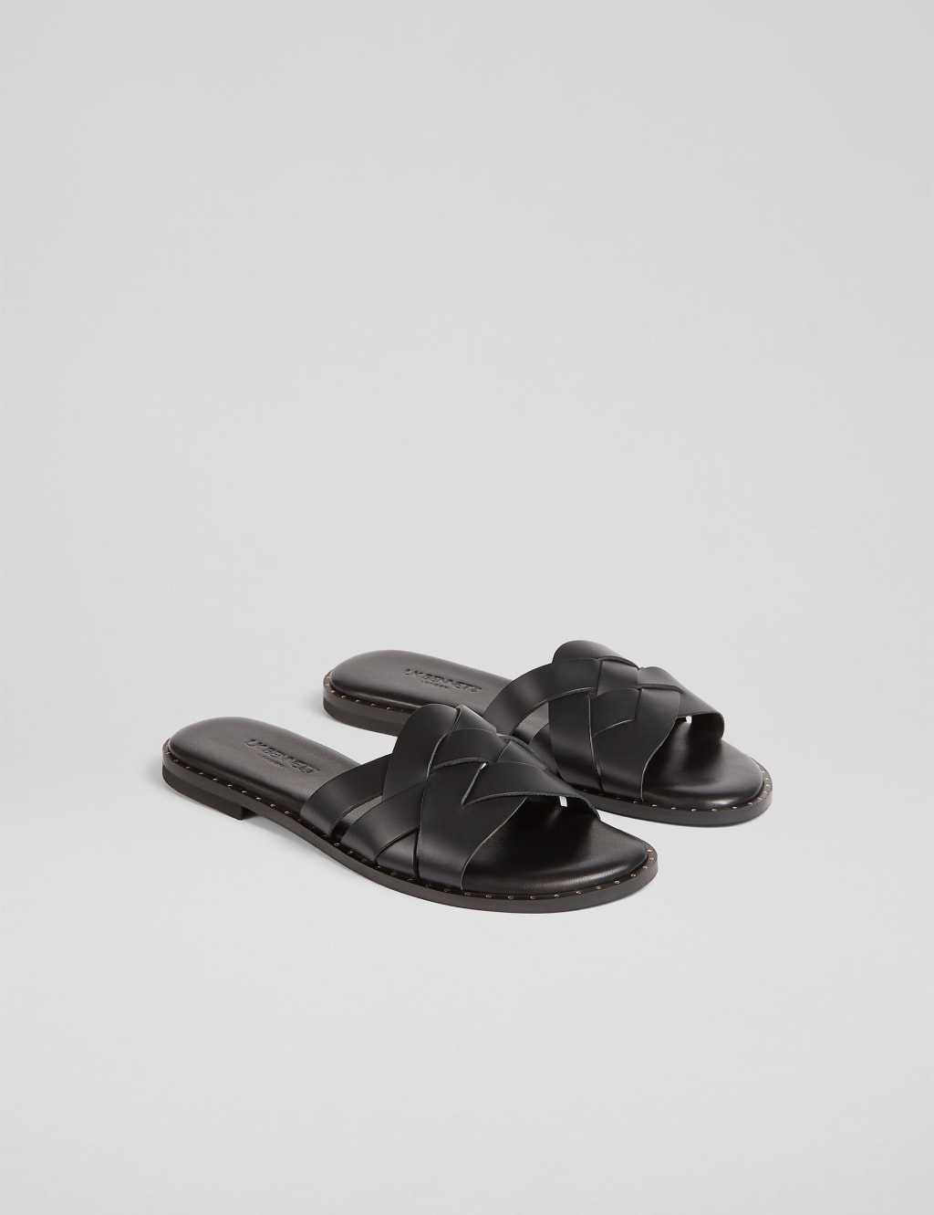 Leather Plaited Sliders 4 of 4