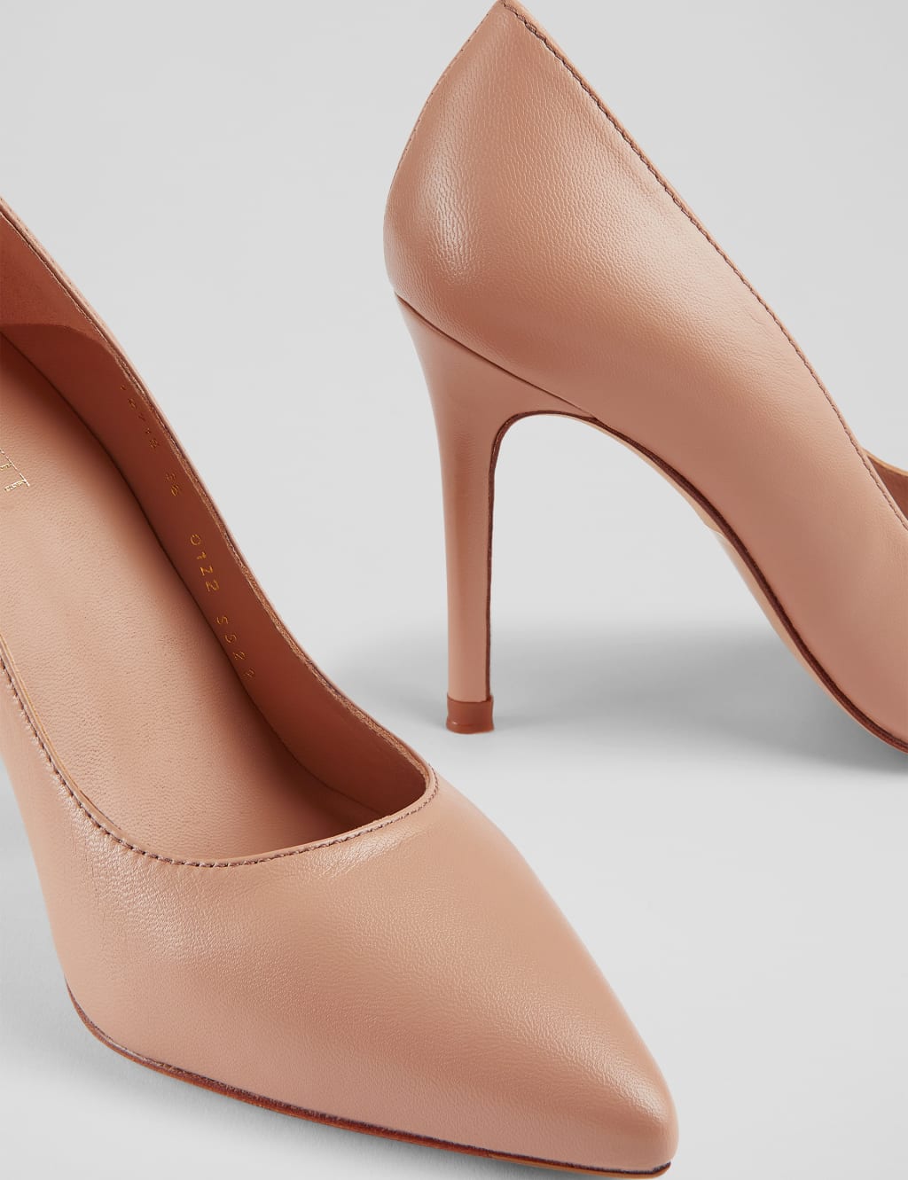 Leather Stiletto Heel Pointed Court Shoes 3 of 4