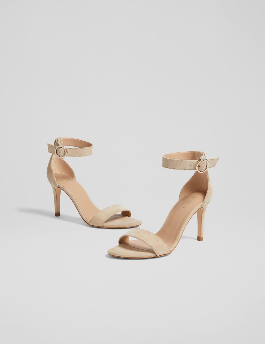 Suede Buckle Ankle Strap Stiletto Heel Sandals 4 of 4