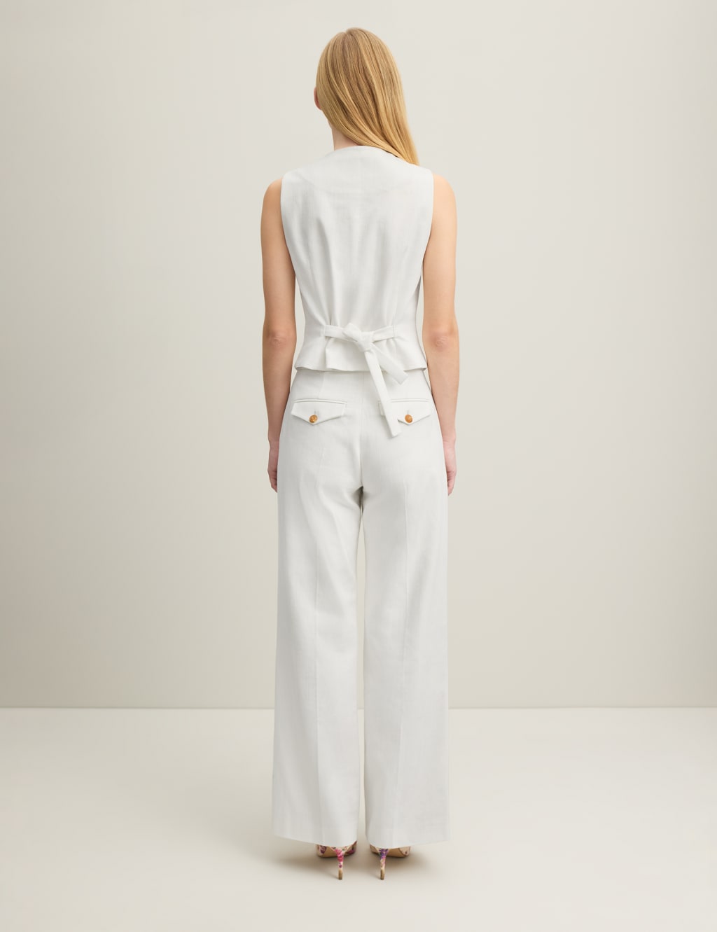 Pure Cotton Single Breasted Waistcoat 4 of 4