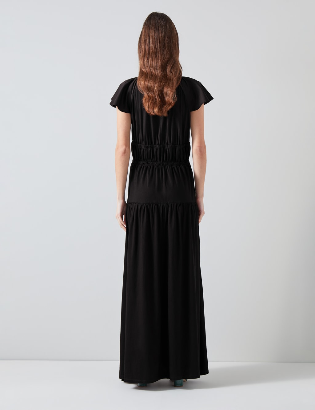 Cotton Blend Maxi Tiered Dress 4 of 4