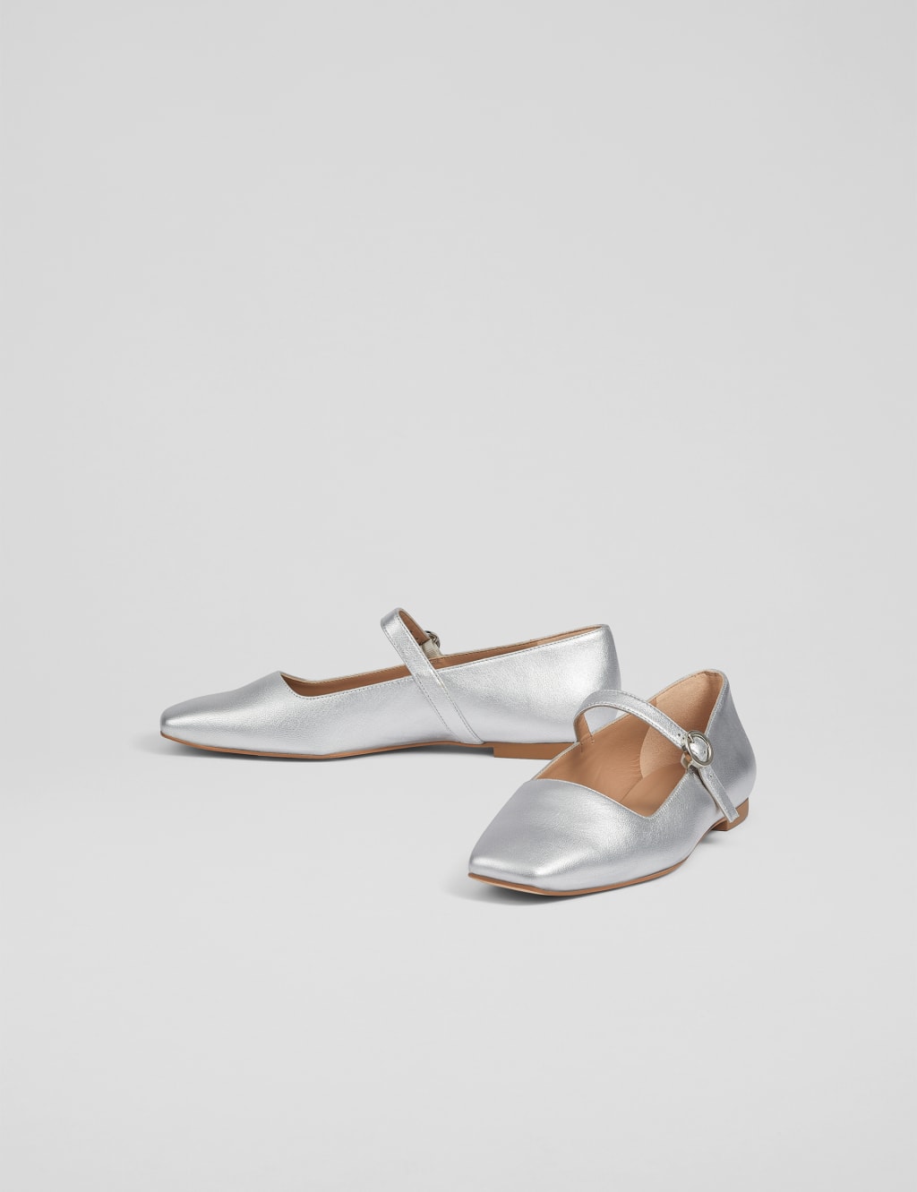 Leather Strappy Square Toe Mary Jane Shoes 2 of 4