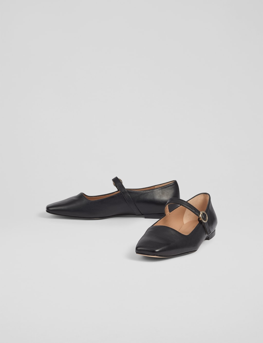 Leather Strappy Square Toe Mary Jane Shoes 2 of 4