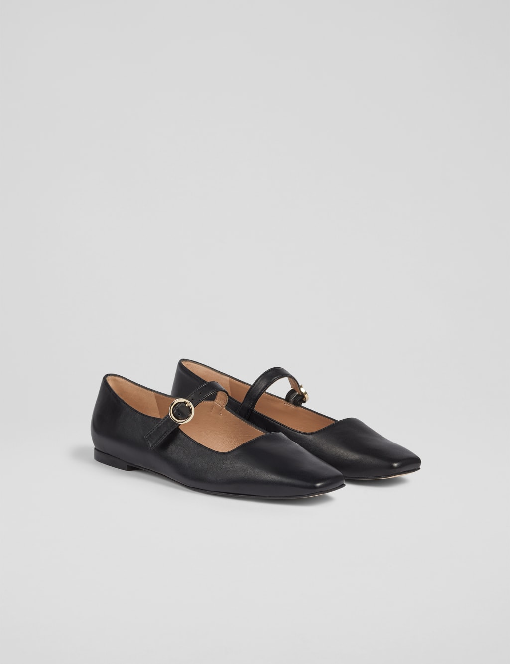 Leather Strappy Square Toe Mary Jane Shoes 4 of 4
