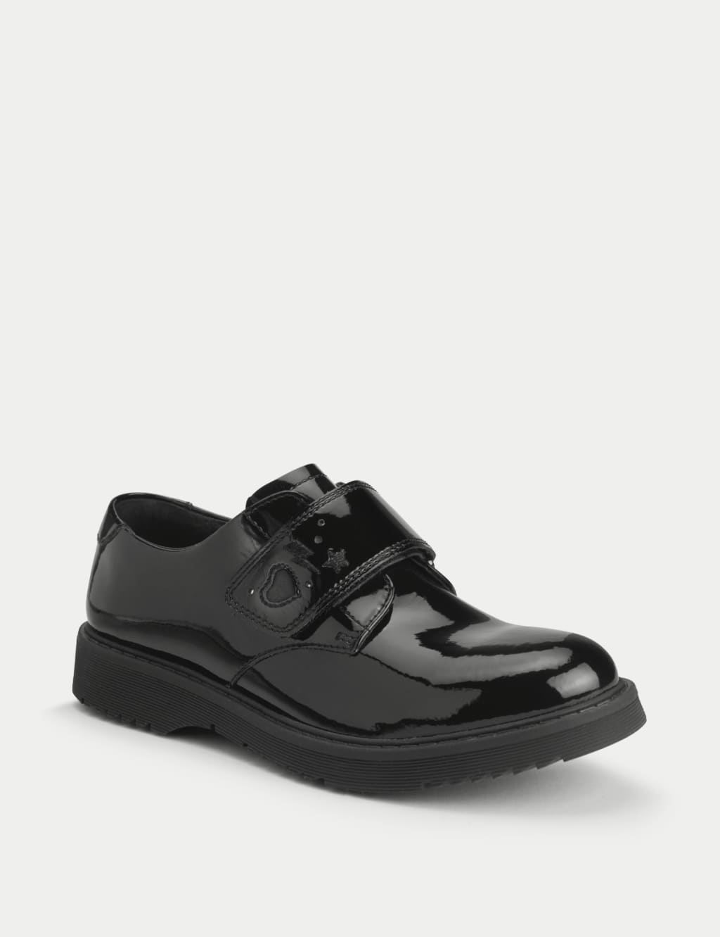 Kids' Patent Leather Riptape Shoes (12.5 Small - 4 Large) 2 of 6