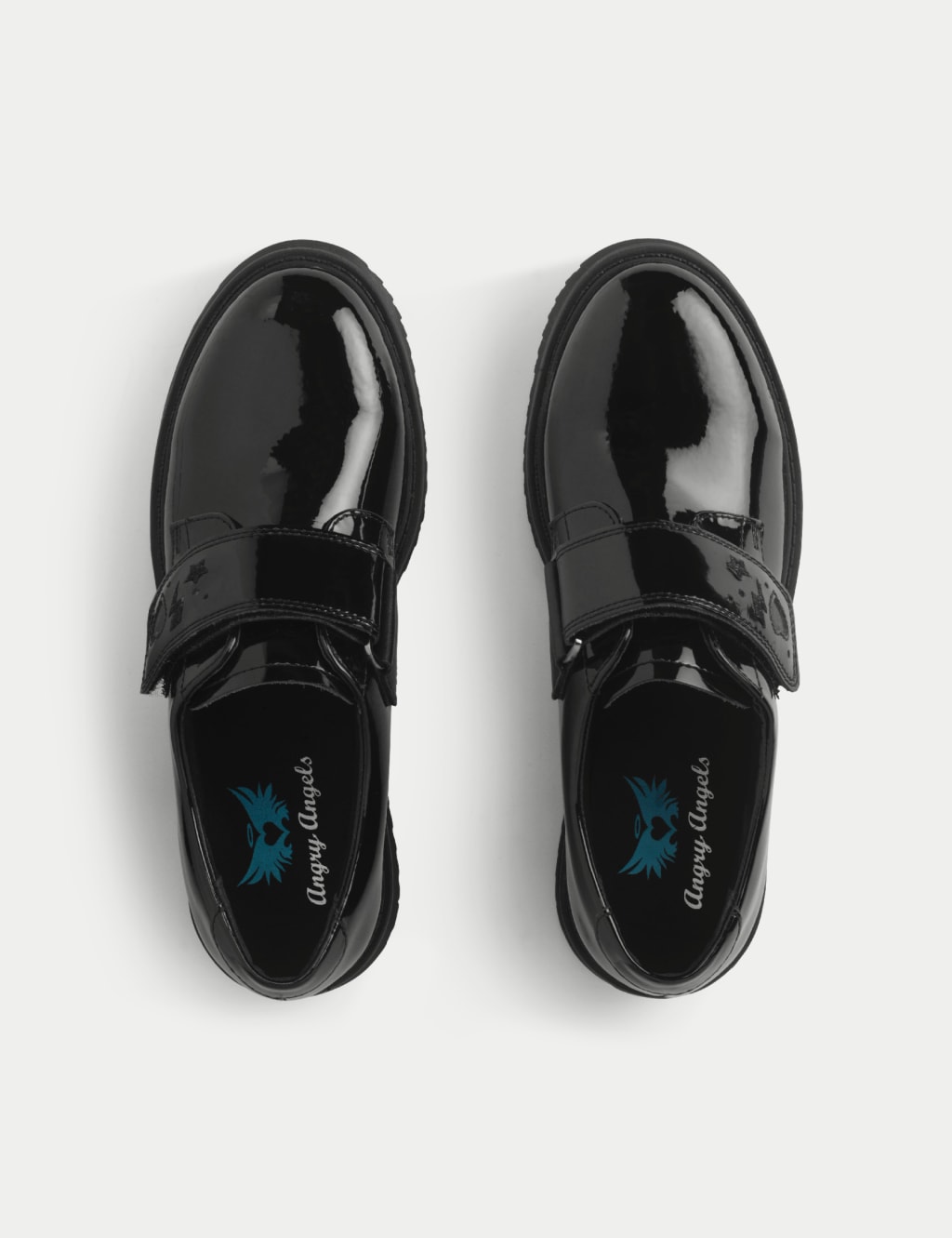 Kids' Patent Leather Riptape Shoes (12.5 Small - 4 Large) 3 of 6