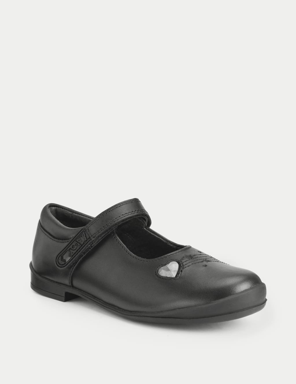 Kids' Leather Riptape School Shoes (9 Small - 3½ Large) 2 of 6