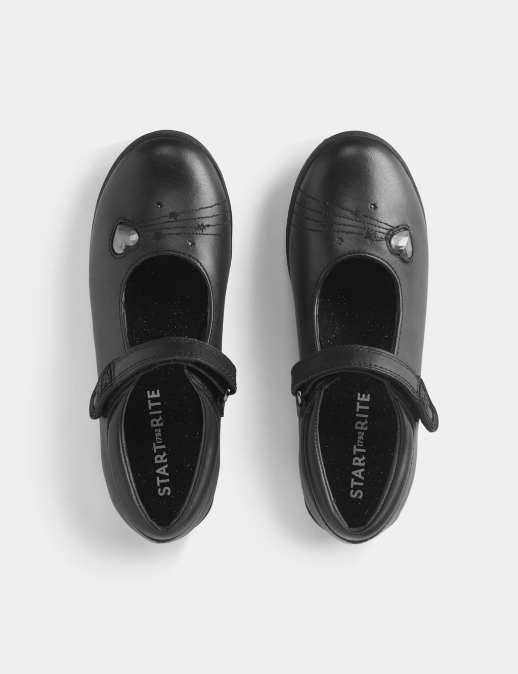 Kids' Leather Riptape School Shoes (9 Small - 3½ Large) 3 of 6