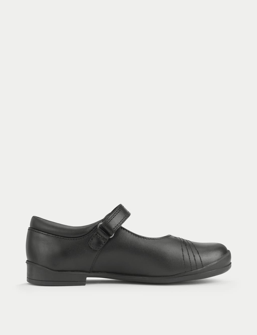 Kids' Leather Riptape School Shoes (9 Small - 3½ Large) 4 of 6