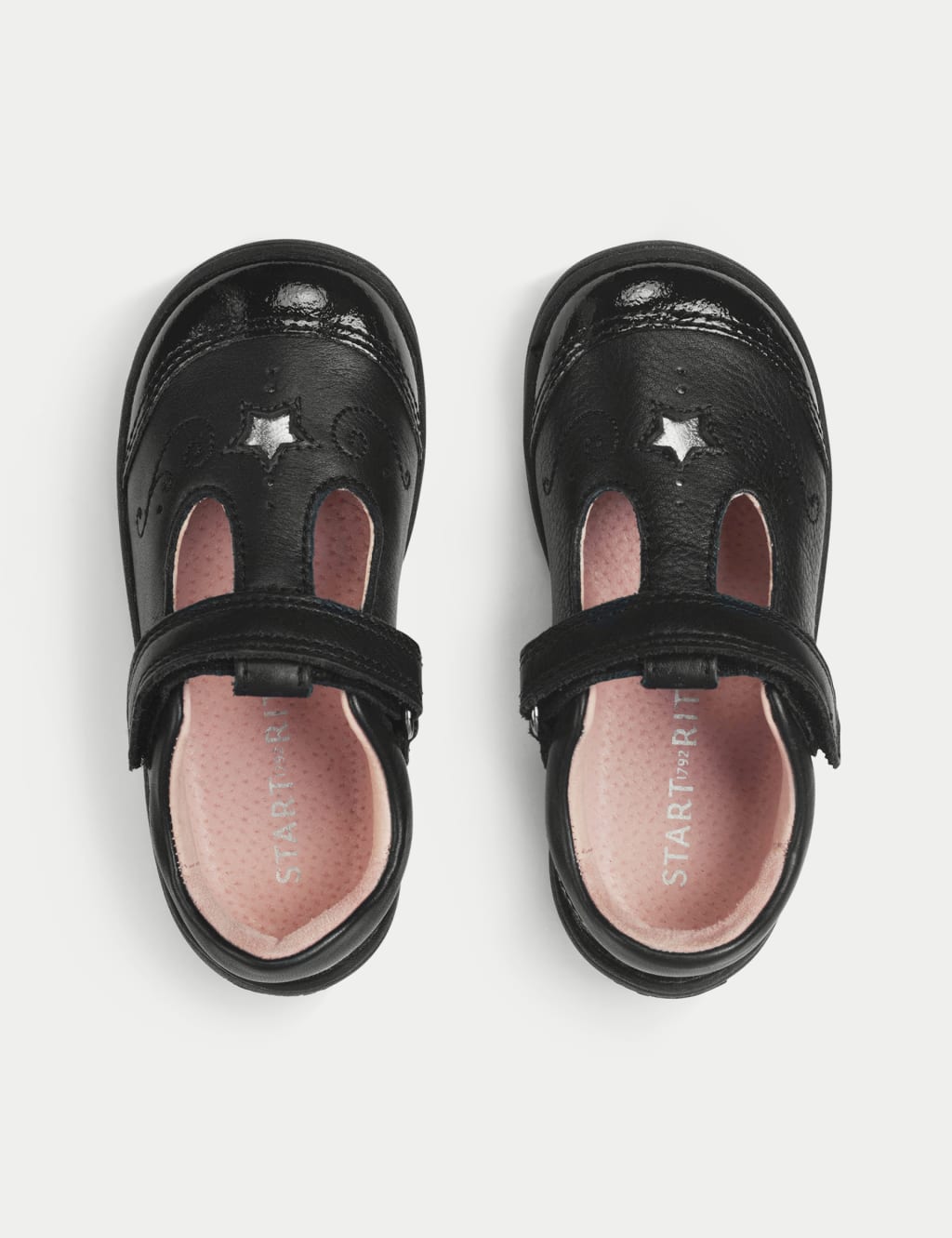 Kids' Leather Riptape School Shoes (6 Small-10½ Small) 3 of 6