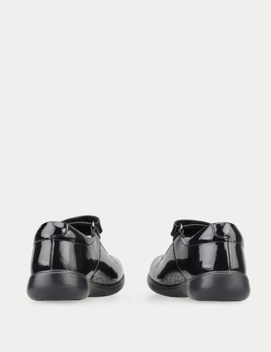 Kids' Patent Leather Riptape School Shoes (9 Small - 3½ Large) 3 of 5