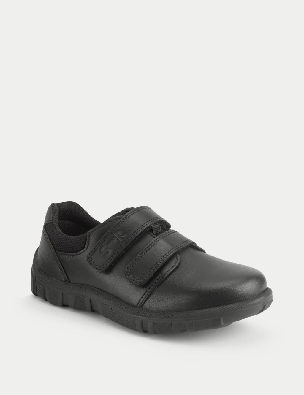 Kids' Leather Riptape School Shoes (9 Small - 3½ Large) 2 of 6