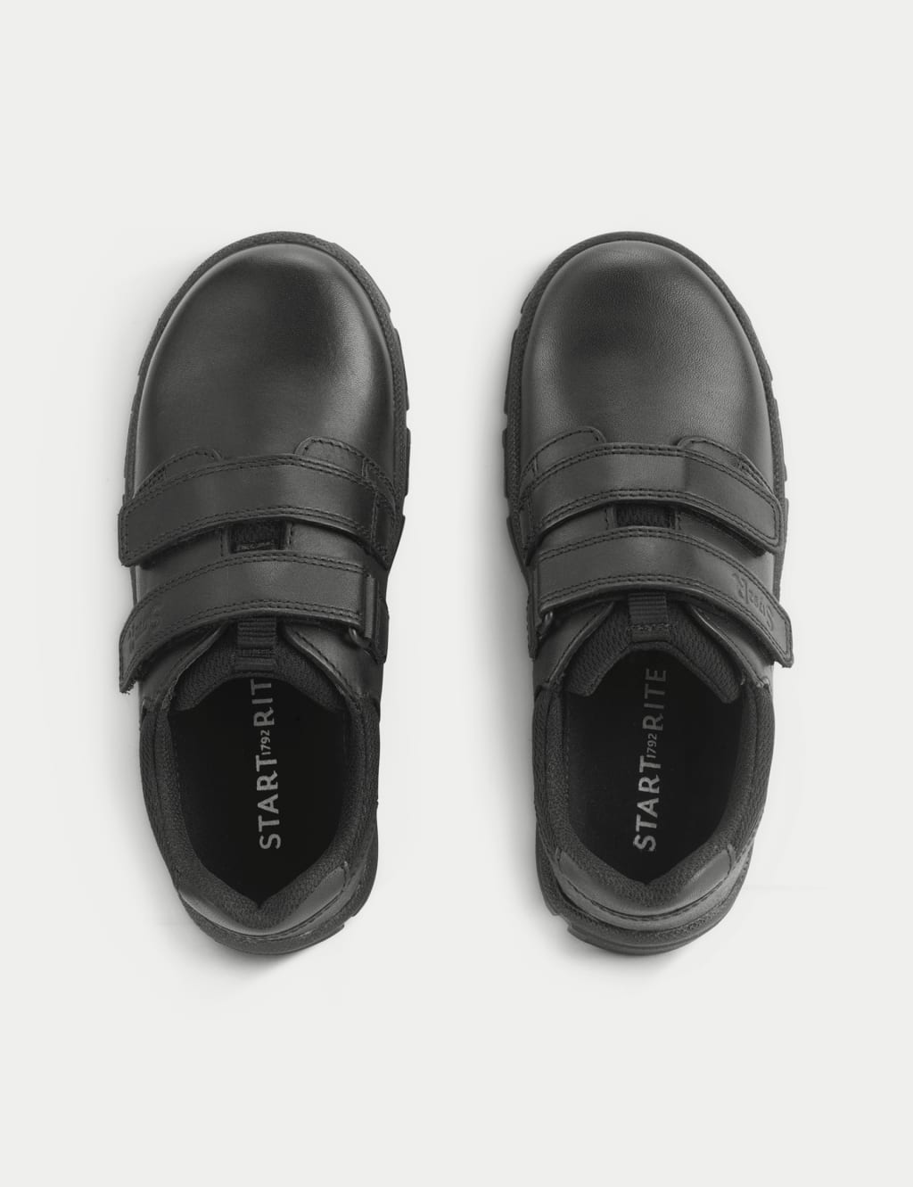 Kids' Leather Riptape School Shoes (9 Small - 3½ Large) 3 of 6