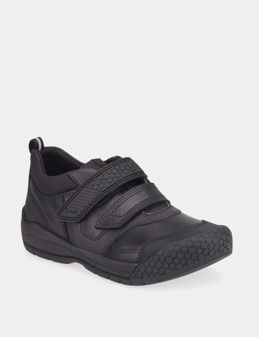 Kids' Leather Riptape School Shoes (7 Small - 4 Large) 2 of 6