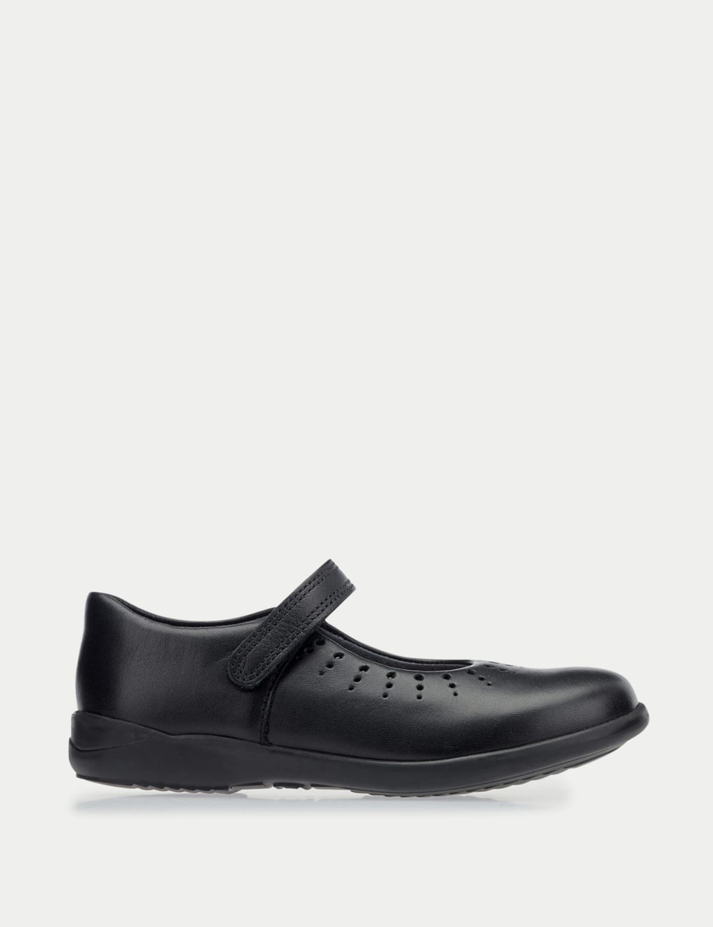 Kids' Leather Riptape School Shoes (10 Small - 4 Large) 1 of 4
